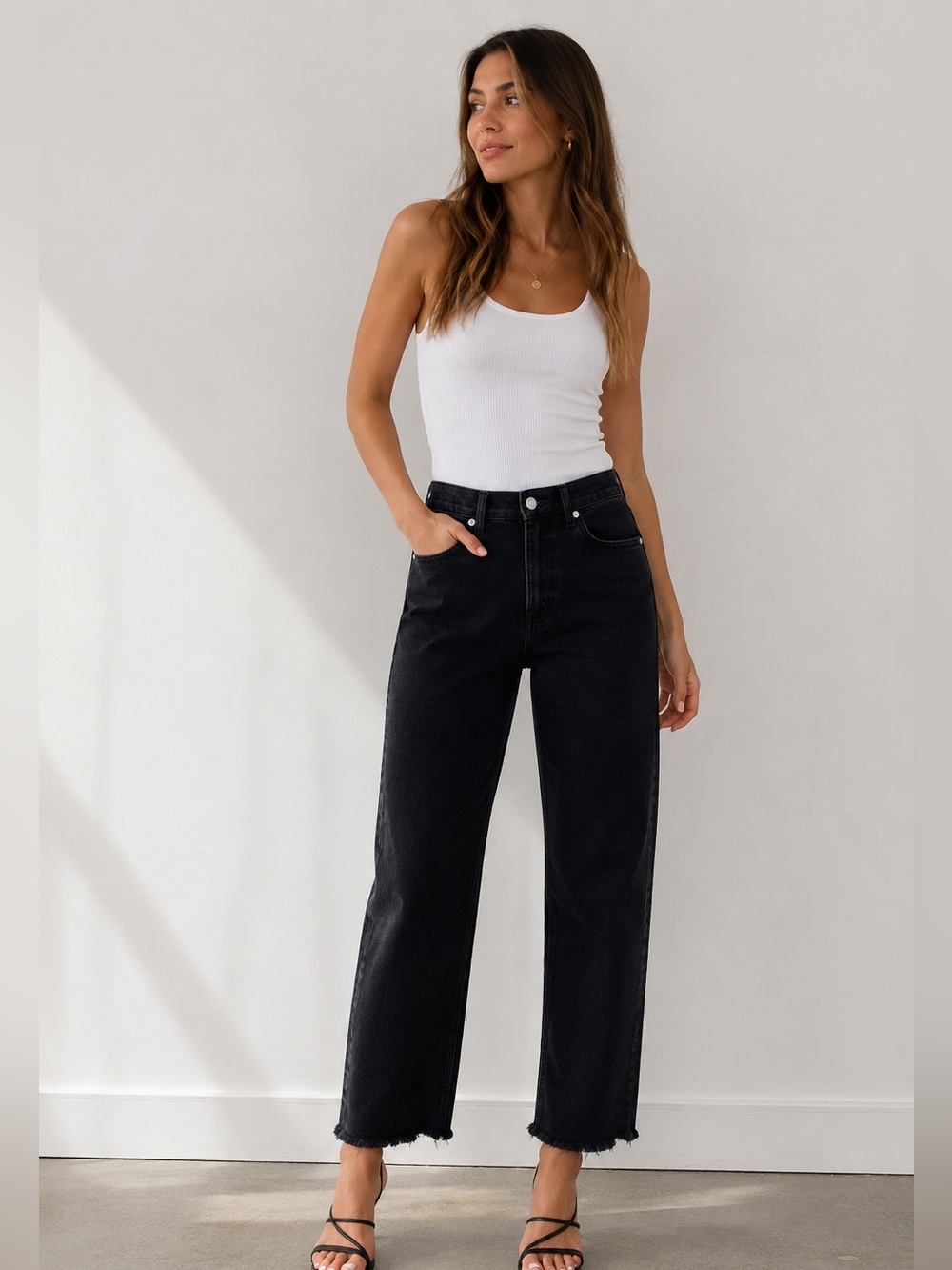 Everlane Black Straight Leg Jeans Size O Organic Cotton Denim